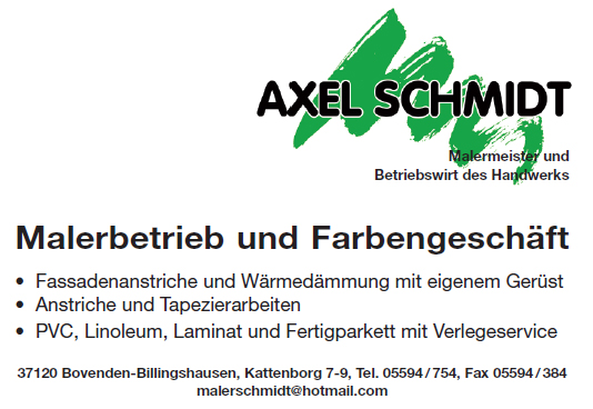 Malerbetrieb Axel Schmidt Billingshausen